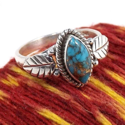 🔥Vintage Turquoise Leaf Ring